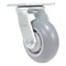 Vestil Thermoplastic Swivel Rigid Caster 5 In. Diameter x 2 In. Width 551 Lb. Capacity Light Gray CST-VE-5X2TPR-S - alternate 5